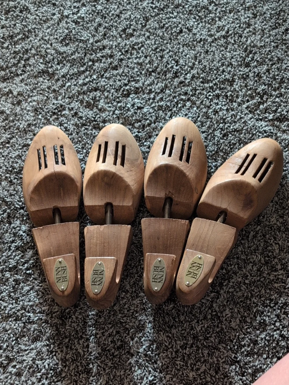 Wooden Shoe Trees - Brown Shoe Shapers for Men 2 Sets